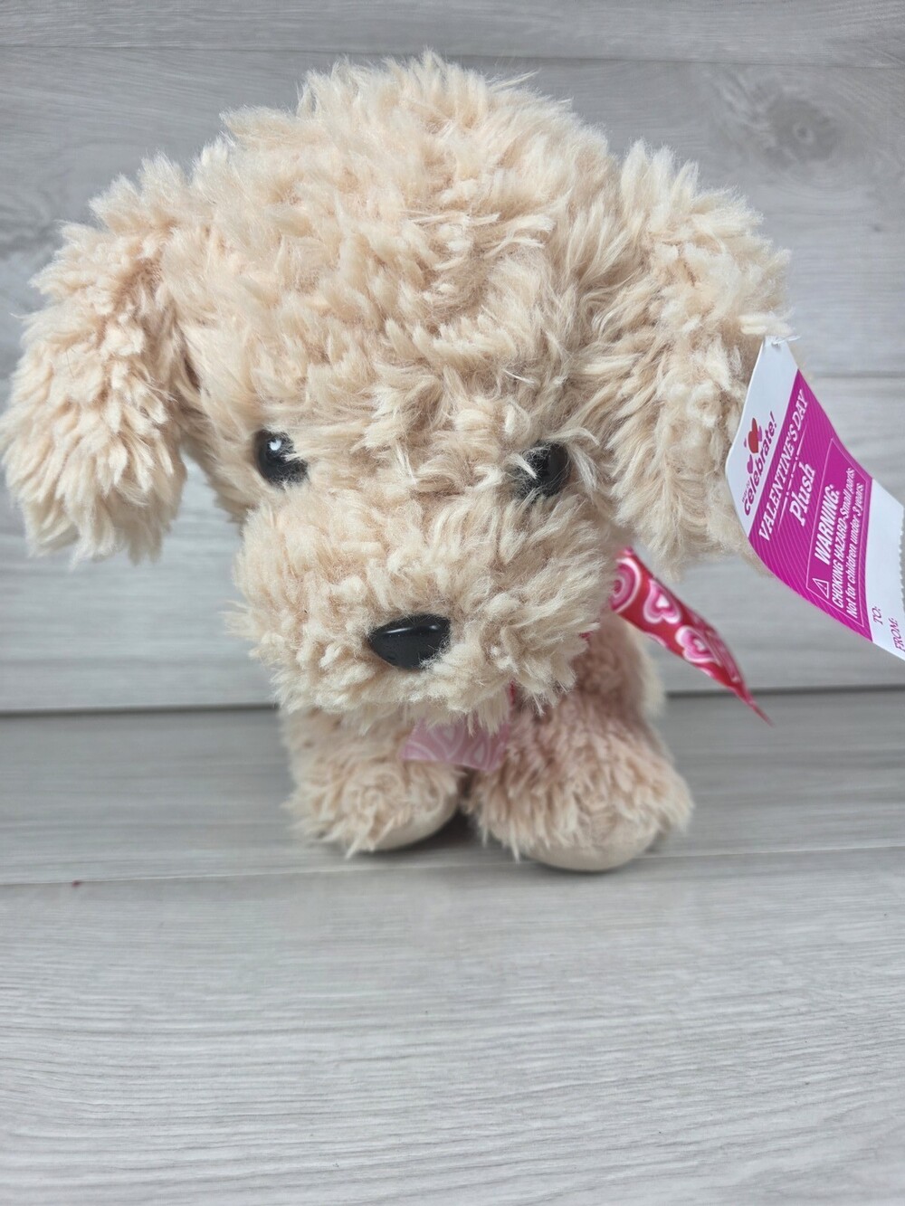 Valentine's Day Plush Dog Walmart 7" Goldendoodle Vday w Bow SU50
